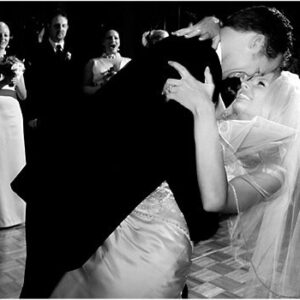 bride and groom dancing at wedding